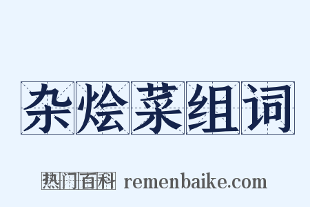 杂烩菜组词是什么意思的图片